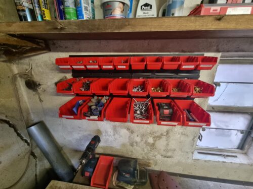 Stena na náradie 1560×780 mm – 47 boxov s držiakmi - organizér do dielne photo review