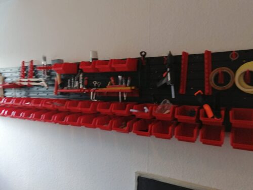 Stena na náradie 1560×780 mm – 47 boxov s držiakmi - organizér do dielne photo review