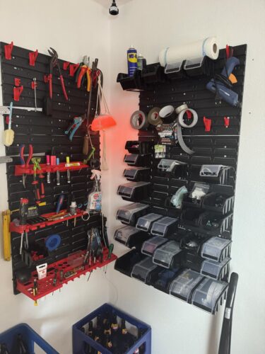 Stena na náradie 1560×780 mm – 47 boxov s držiakmi - organizér do dielne photo review