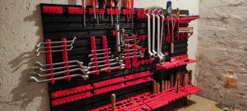 Stena na náradie 1560×780 mm – 47 boxov s držiakmi - organizér do dielne photo review