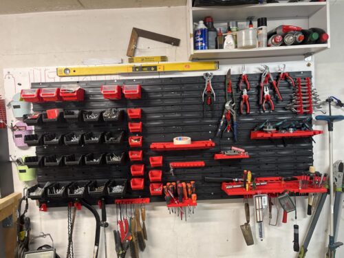 Stena na náradie 1560×780 mm – 47 boxov s držiakmi - organizér do dielne photo review