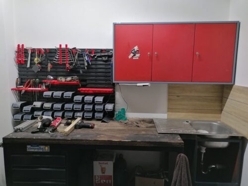 Stena na náradie 1560×780 mm – 47 boxov s držiakmi - organizér do dielne photo review