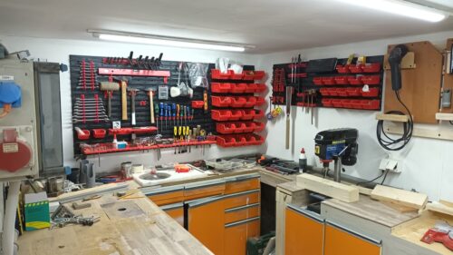 Stena na náradie 1560×780 mm – 47 boxov s držiakmi - organizér do dielne photo review