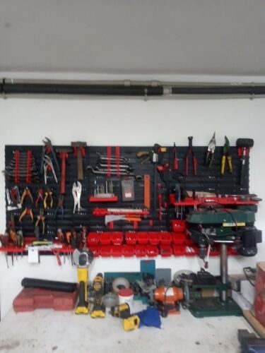 Stena na náradie 1560×780 mm – 47 boxov s držiakmi - organizér do dielne photo review