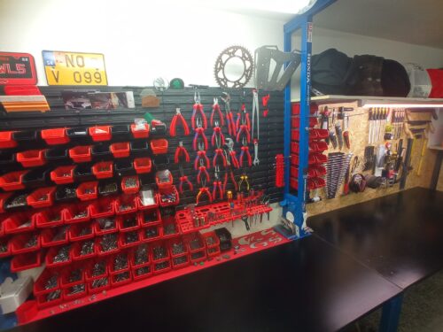 Stena na náradie 1560×780 mm – 47 boxov s držiakmi - organizér do dielne photo review