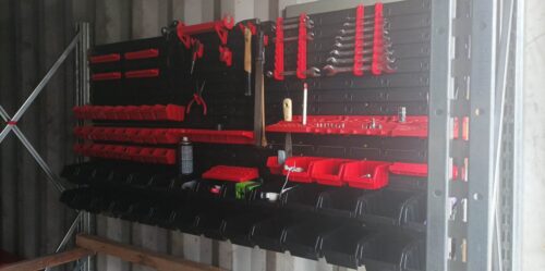 Stena na náradie 1560×780 mm – 47 boxov s držiakmi - organizér do dielne photo review